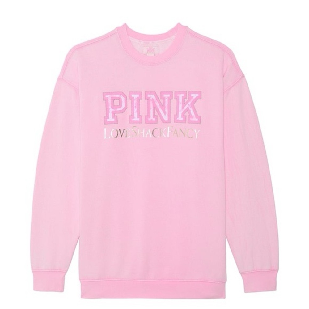 PINK Victoria's Secret Light Pink Crew Neck Sweater size M